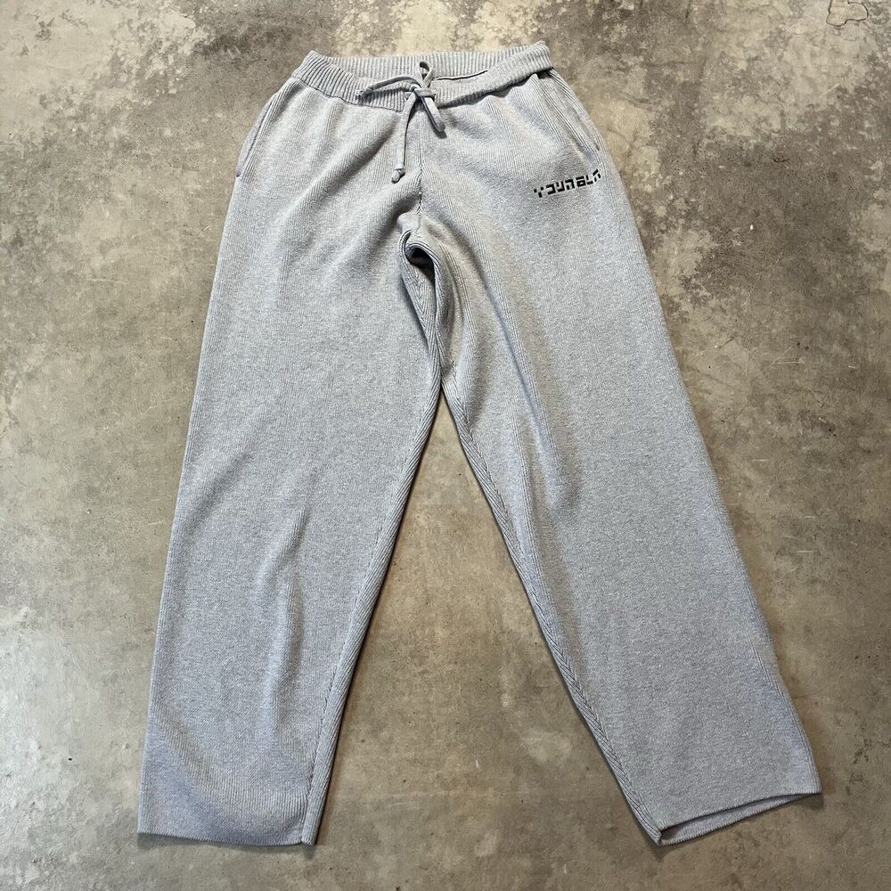 Youngla Sweatpants Womens XXL Gray‎ Pull On Pockets Wide Leg High Rise Comfort